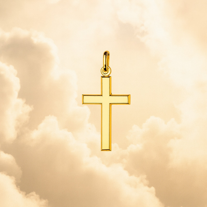 Pendentif Religieux Carador croix en or jaune 750/000