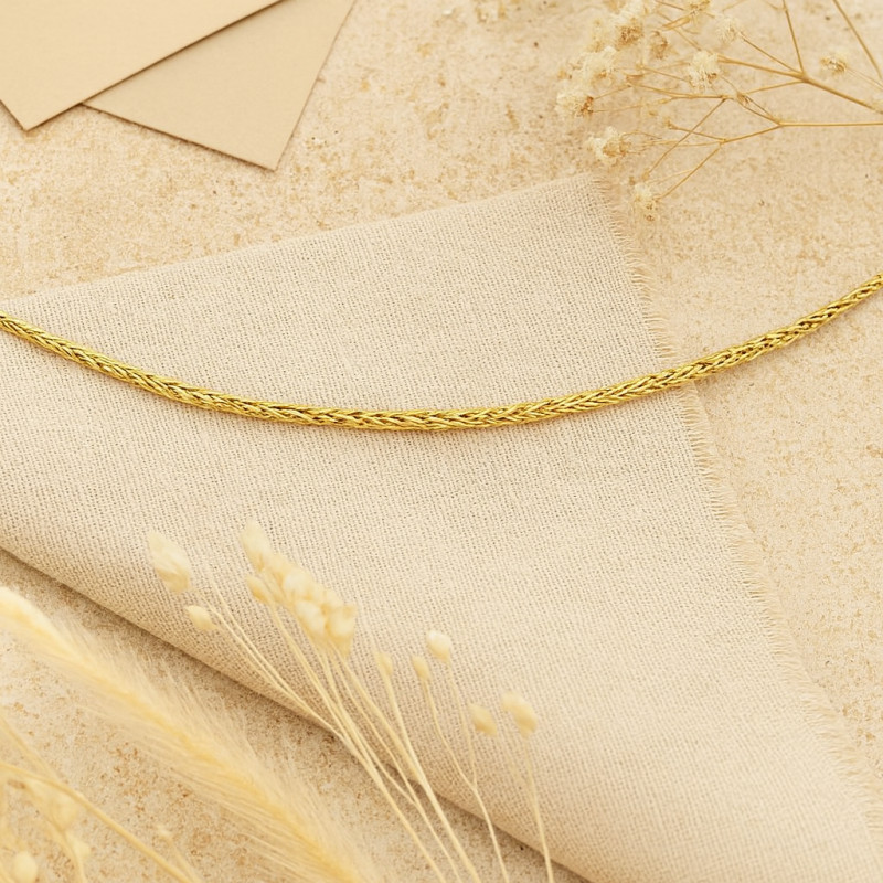 Collier CARADOR maille palmier en or jaune 18 CARATS