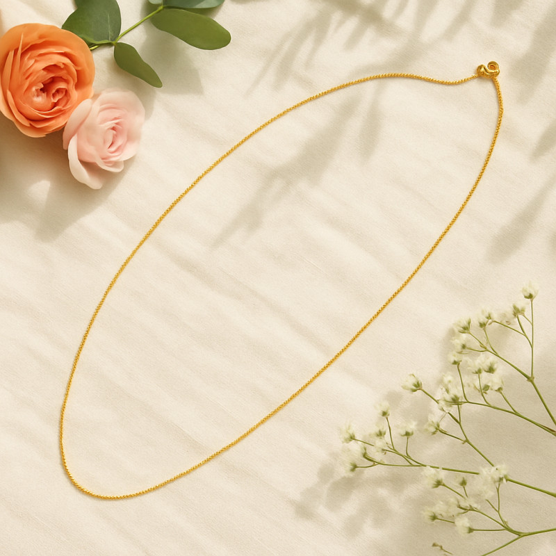 Chaine Carador Or jaune 750/000 Maille ultra fine  forçat 45 cm