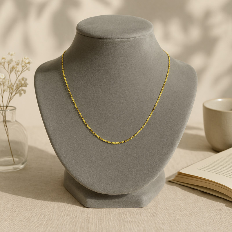 Chaine Carador Or jaune 750/000 Maille forçat 45cm