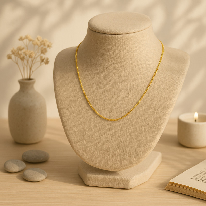 Chaine Carador Or jaune 750/000 Maille gourmette 40 cm