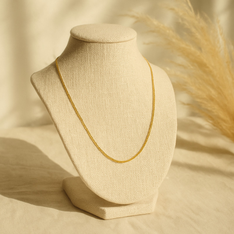 Chaine Carador Or jaune 750/000 Maille gourmette 50 cm