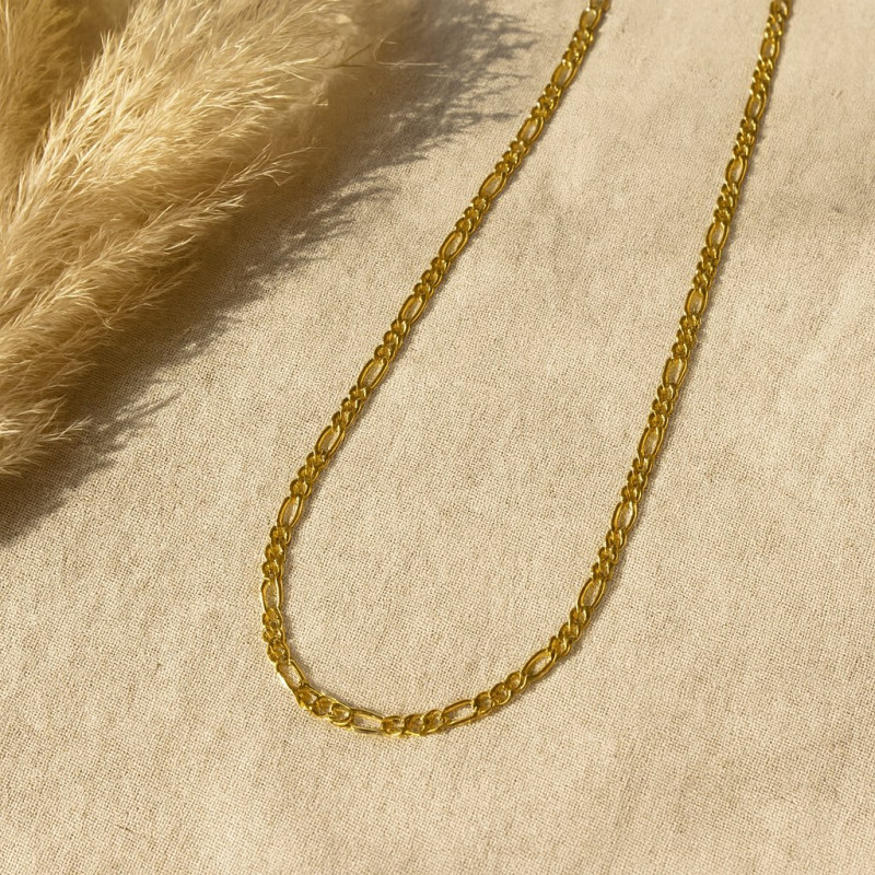 Chaine Carador Or jaune 750/000 Maille Alternée 45 cm