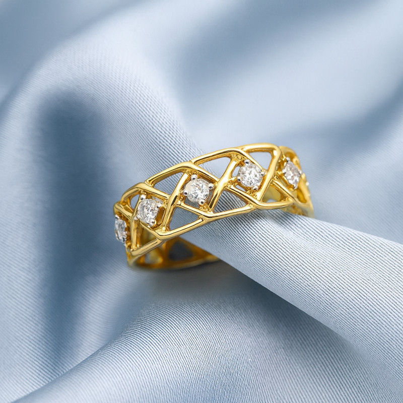 Bague Carador Fantaisie Or Jaune 750/000 Diamants