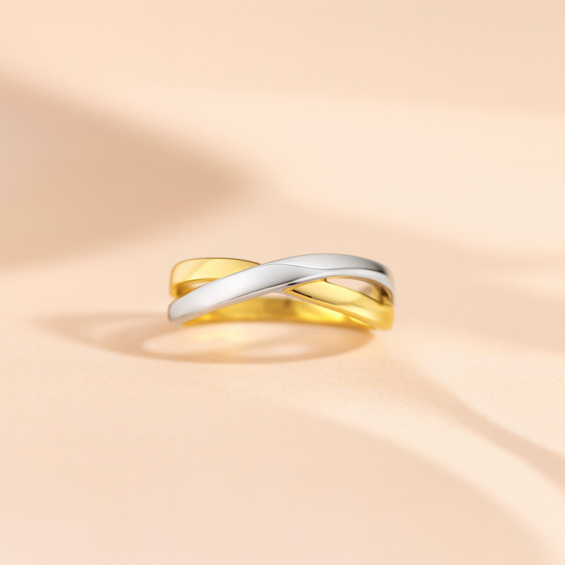 Bague fantaisie Carador en or 375/000 bicolore