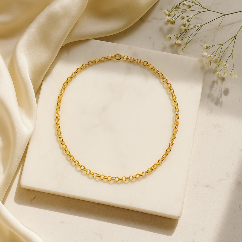 Collier Carador classique, maille jaseron en or jaune 750/000