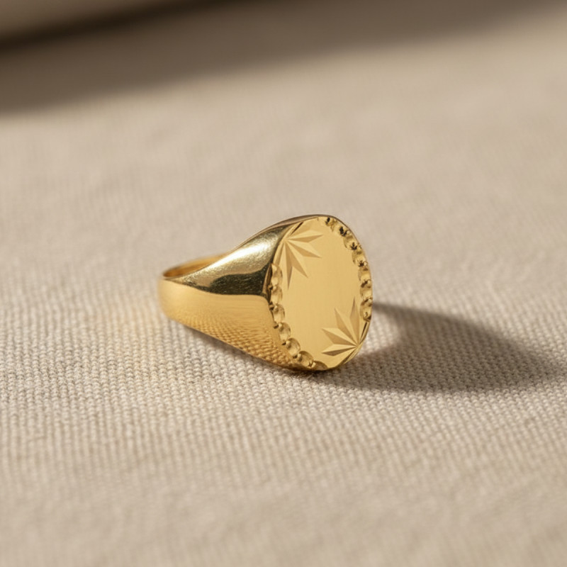 Chevalière Homme en Or Jaune 750/00