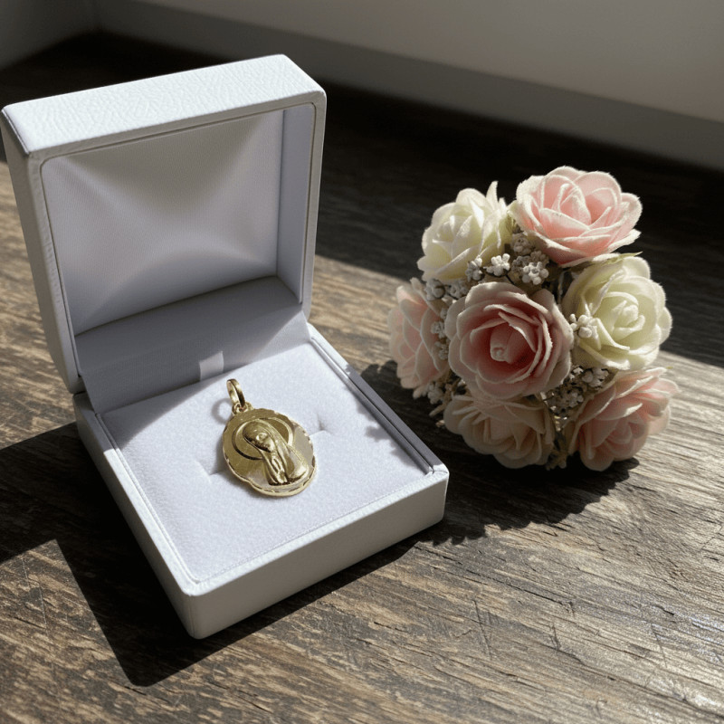 Pendentif Carador en  or jaune 750/000 de la Vierge Marie