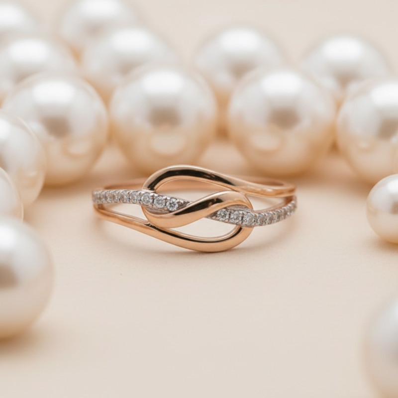 Bague Femme carador en or blanc et rose 375/000 et Diamant