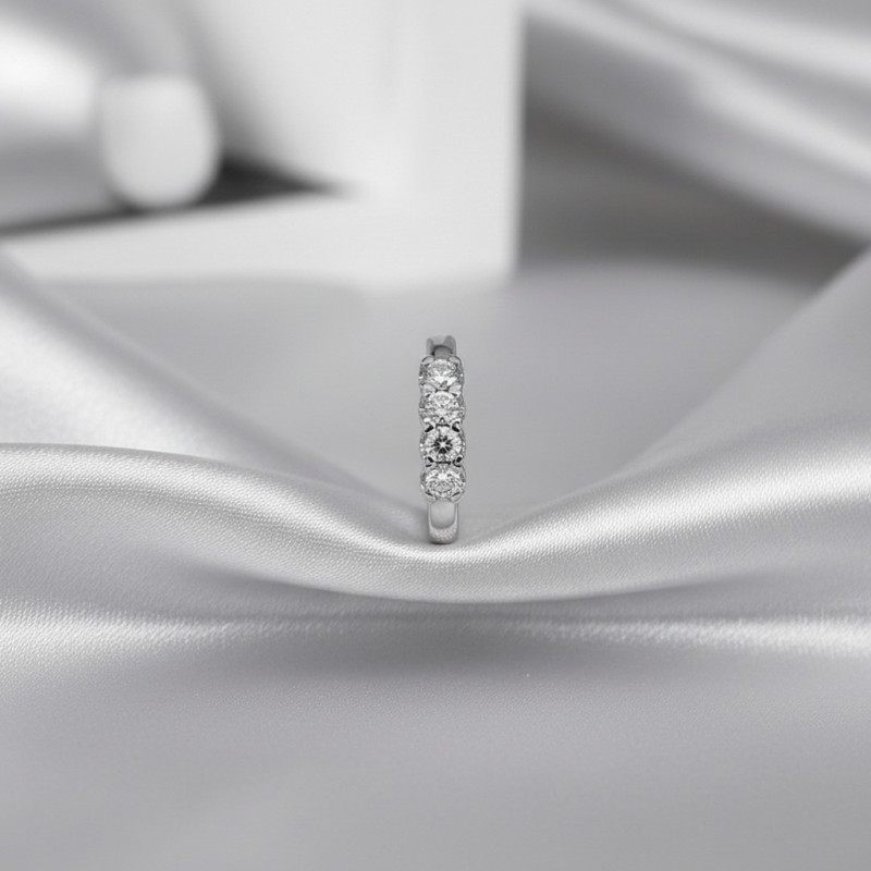 Boucles d'oreilles argent 925/000 et oxydes de zirconium