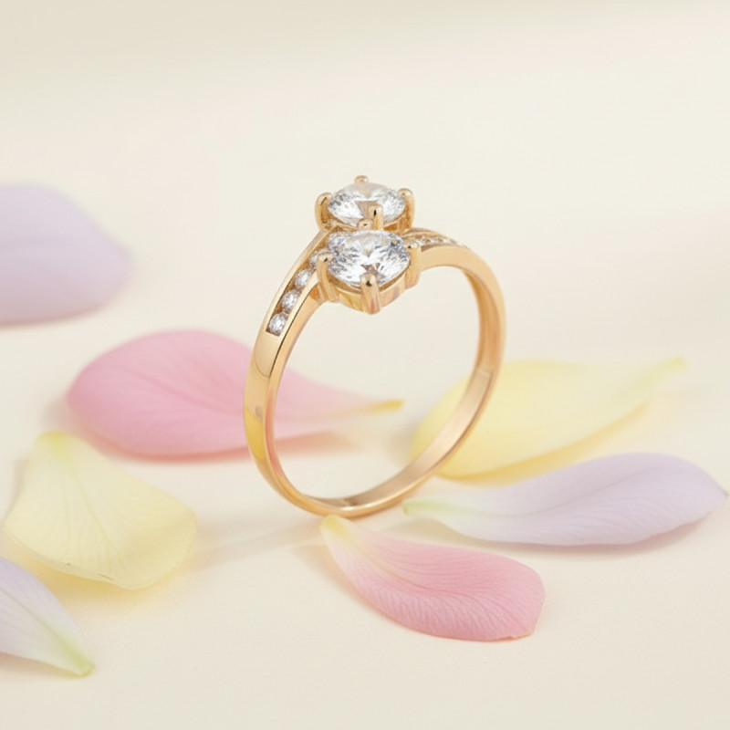 Bague femme Carador Or 375/000 et Oxyde de zirconium