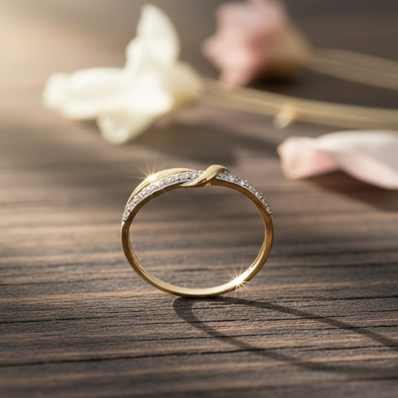 Bague femme Carador Or 375/000 et Oxyde de zirconium