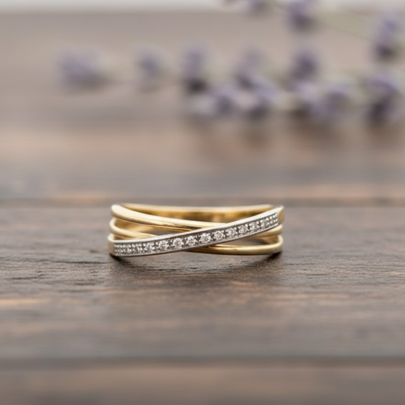 Bague femme Carador Or 375/000 et Oxyde de zirconium