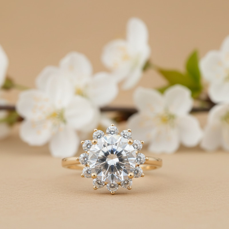 Bague femme Carador Or 375/000 et Oxyde de zirconium