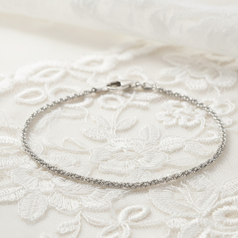 Bracelet maille fantaisie en argent 925/000