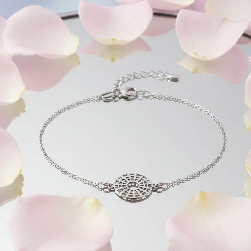 Bracelet cercle dentelle graphique