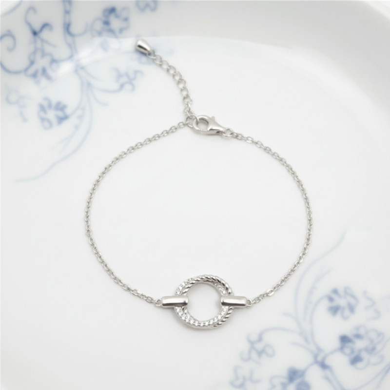 Bracelet femme fantaisie Carador  en argent et oxydes de zirconium