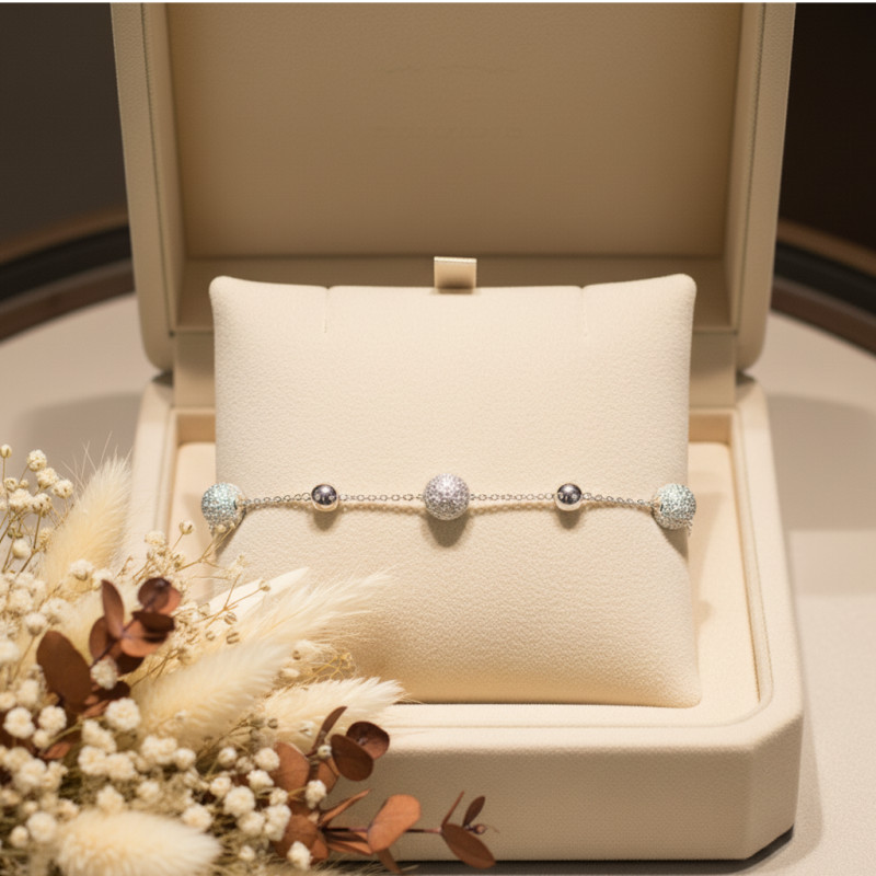 Bracelet femme fantaisie Carador en argent et oxydes de zirconium