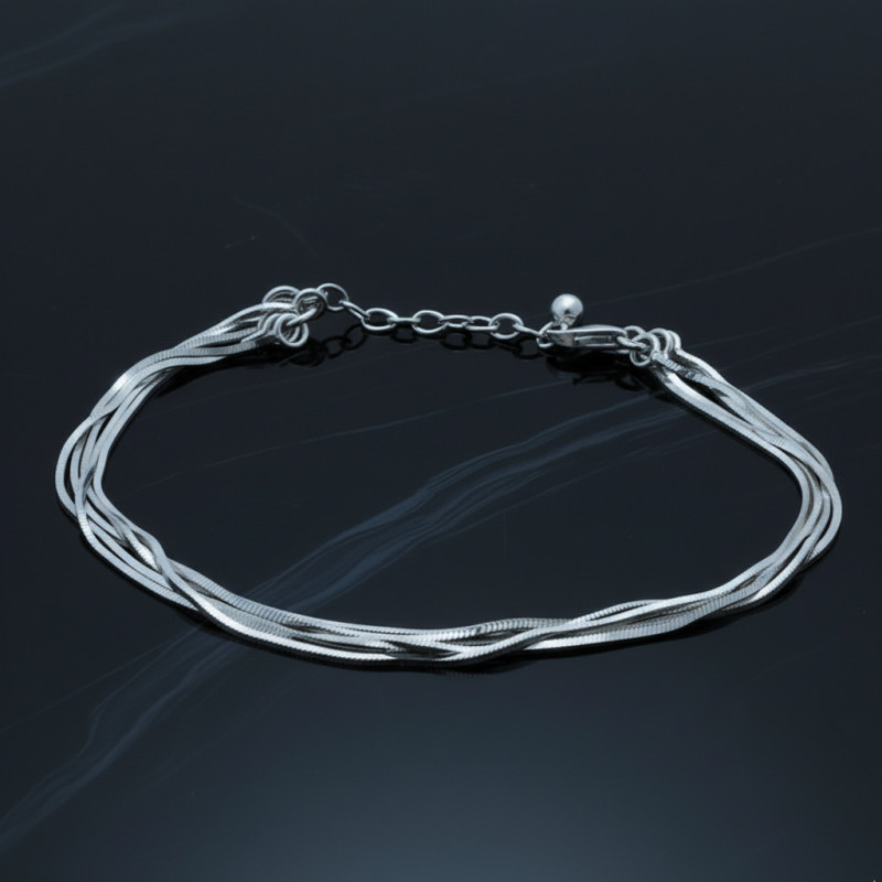Bracelet CARADOR femme en argent 925/000 maille serpentine