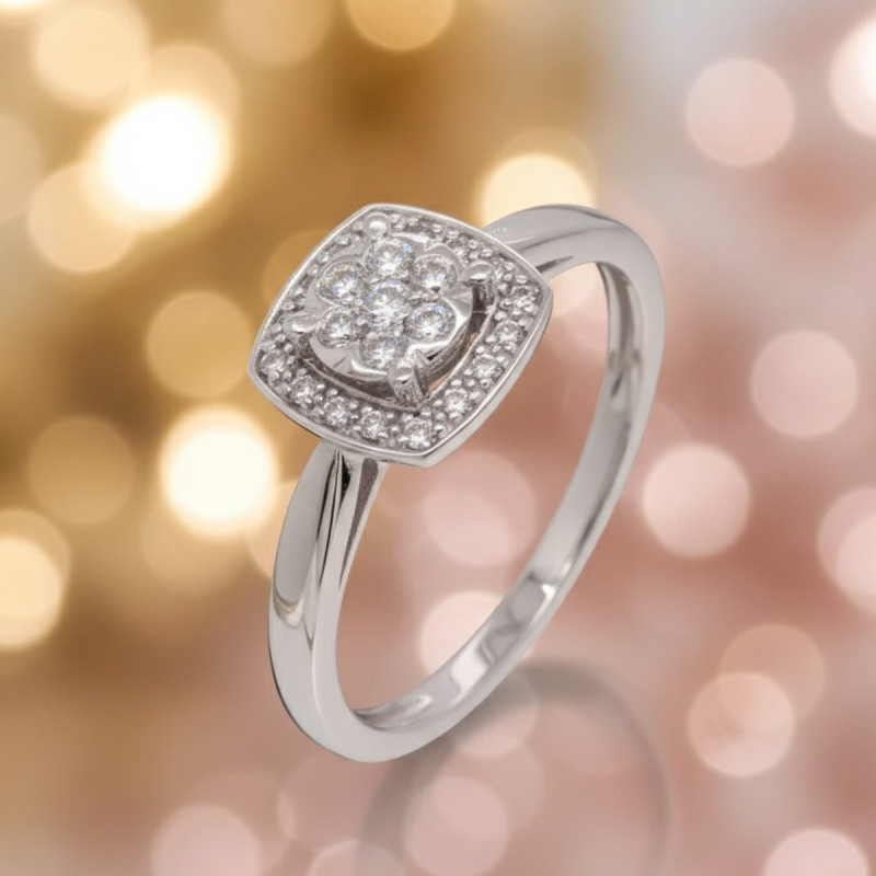 Carador - Bague OR 750/000, Diamant 0.18 carats