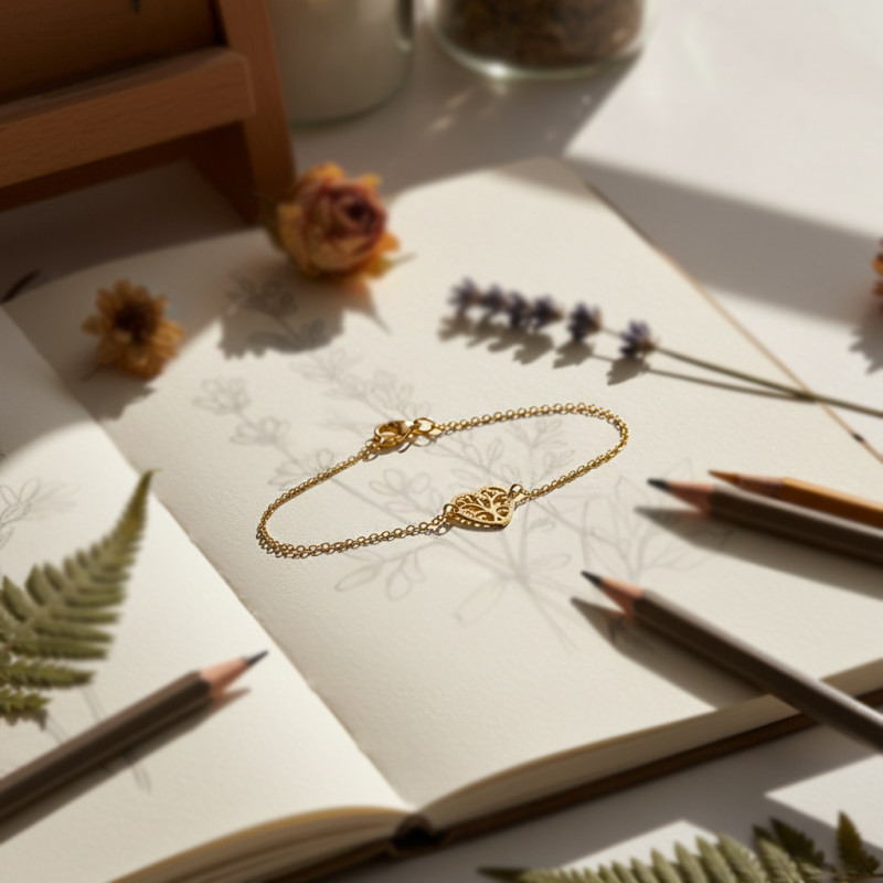Bracelet fantaisie - Carador - Plaqué Or - Femme - Cœur Arabesque
