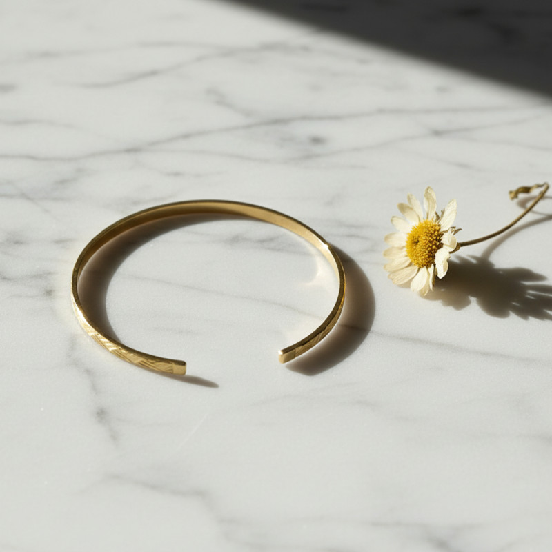 Bracelet Manchette fantaisie - Carador - Plaqué Or - Femme
