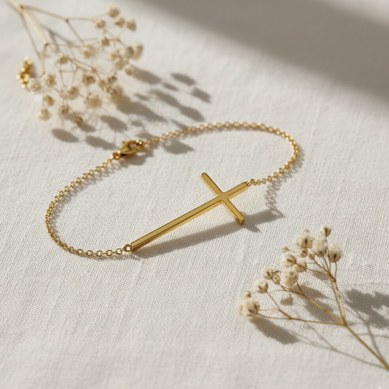 Bracelet Carador - Plaqué Or - Femme - Croix