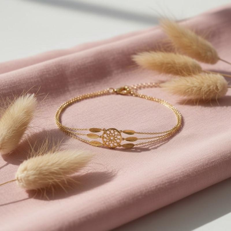 Bracelet Carador - Plaqué Or - Femme - Attrape rêve