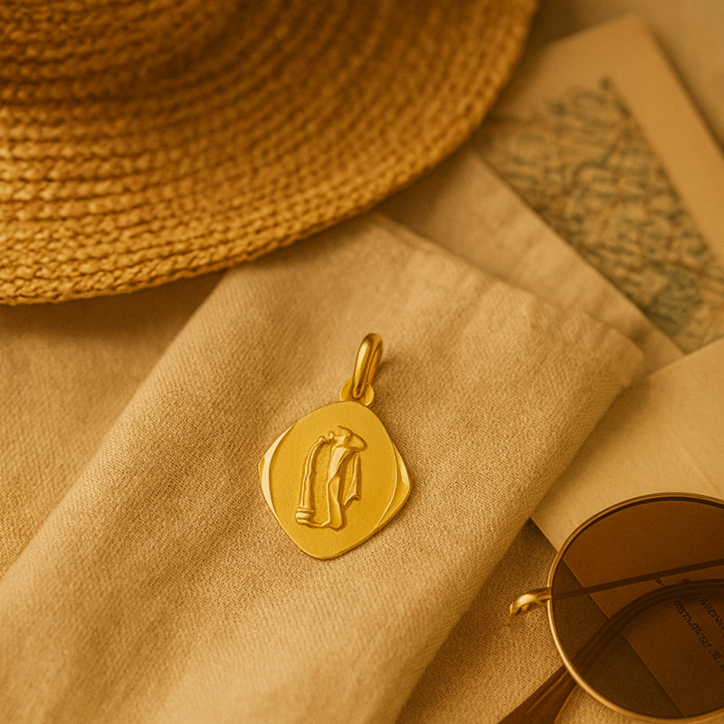 Pendentif Signe astrologique Verseau Carador en Or jaune 375/000