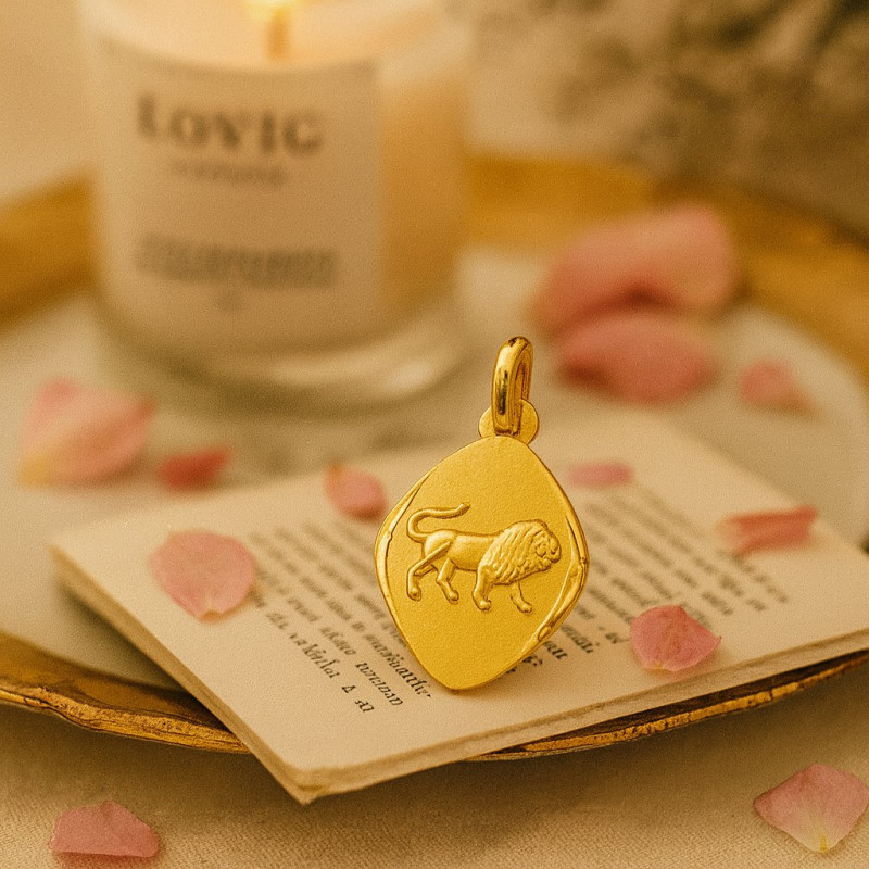 Pendentif Signe astrologique Lion Carador en Or jaune 375/000