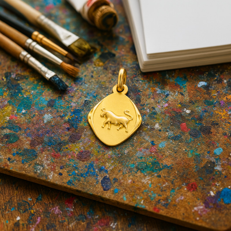 Pendentif Signe astrologique Taureau Carador en Or jaune 375/000