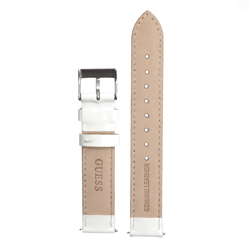 Bracelet de montre Guess cuir blanc boucle argenté