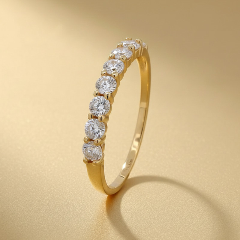 Bague Carador en Or Jaune 750/000 serti oxydes