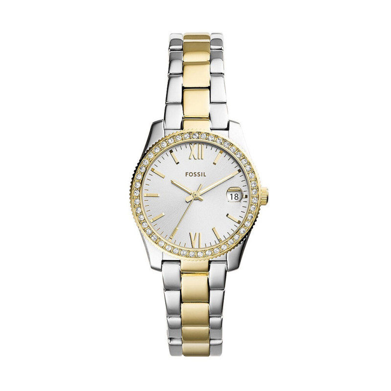 Montre analogique Fossil collection Scarlette bracelet acier bicolore
