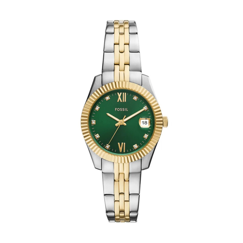Montre analogique Fossil collection Scarlette bracelet acier bicolore