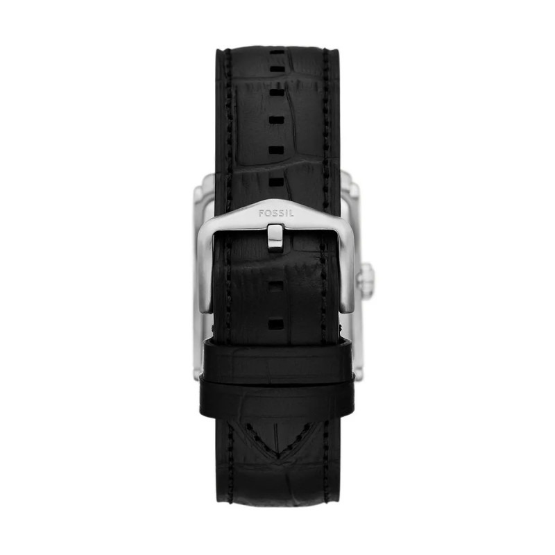 Montre analogique Fossil collection Carraway bracelet cuir noir