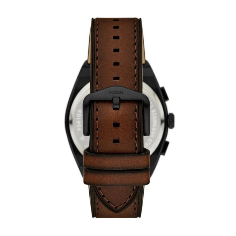 Montre analogique Fossil collection Everett bracelet cuir marron