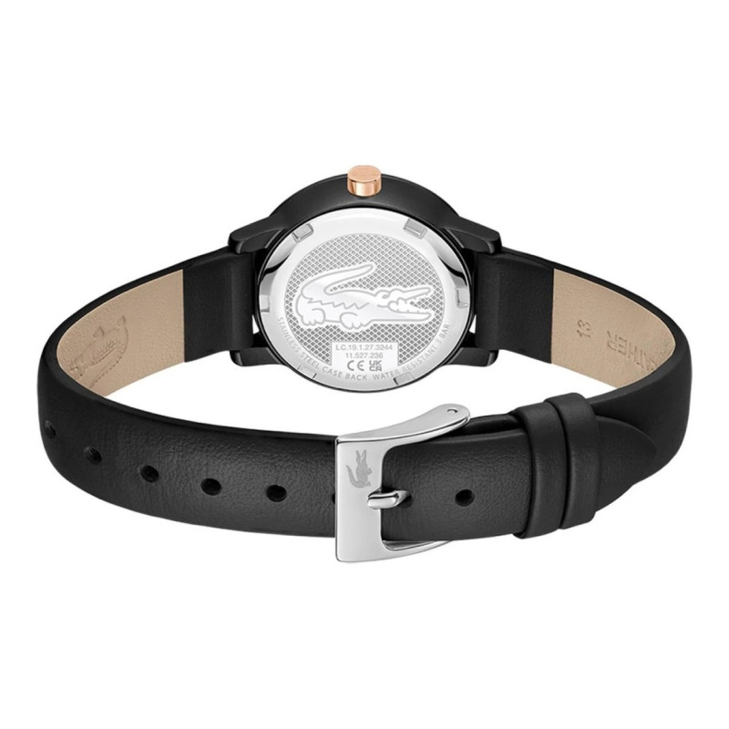 Montre Analogique Lacoste collection 12.12 swift bracelet cuir noir