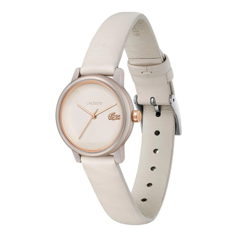 Montre Analogique Lacoste collection 12.12 swift bracelet cuir blanc