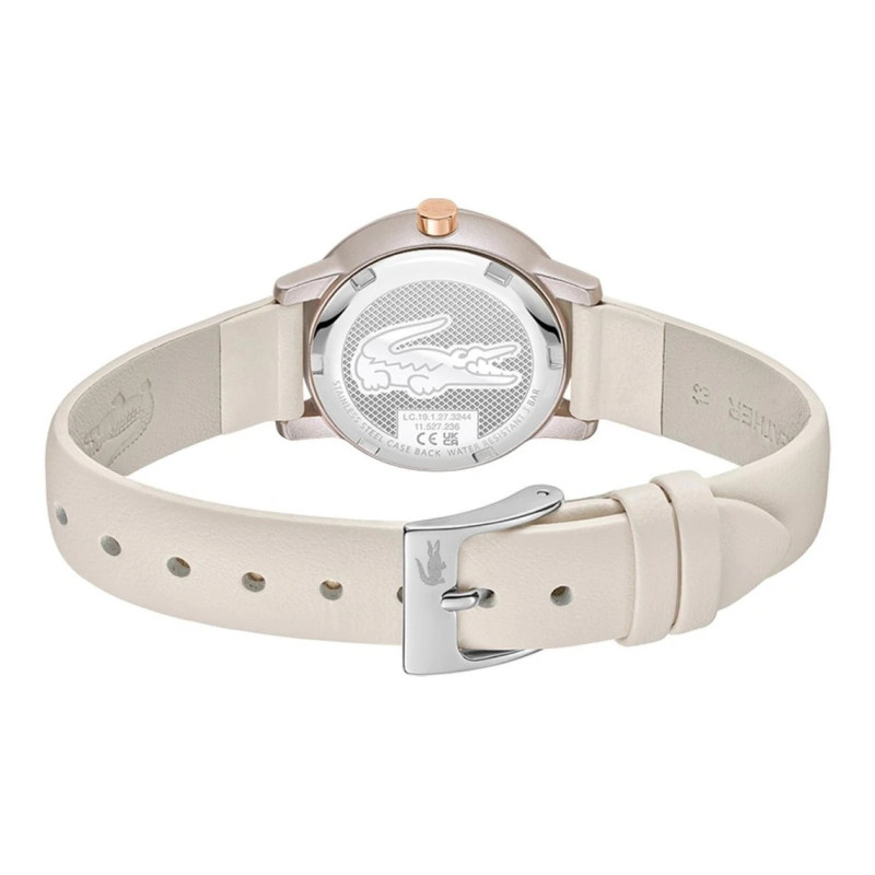 Montre Analogique Lacoste collection 12.12 swift bracelet cuir blanc