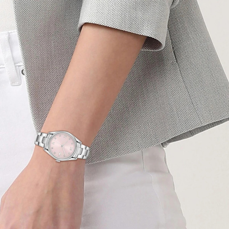 Montre Analogique Lacoste collection Parisienne bracelet acier argenté