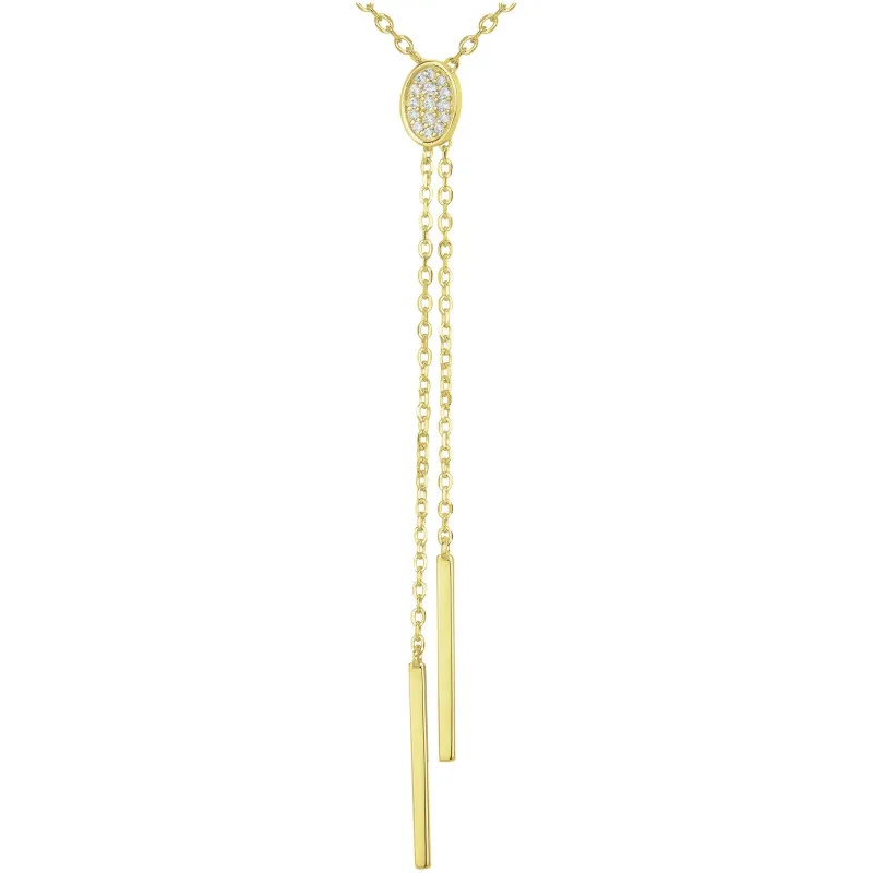 Boucles d'oreilles pendantes femme Carador en plaqué or et oxyde de zirconium