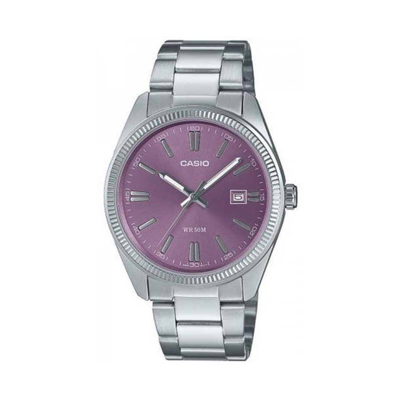 Montre digitale Casio Acier Argenté cadrant Violet