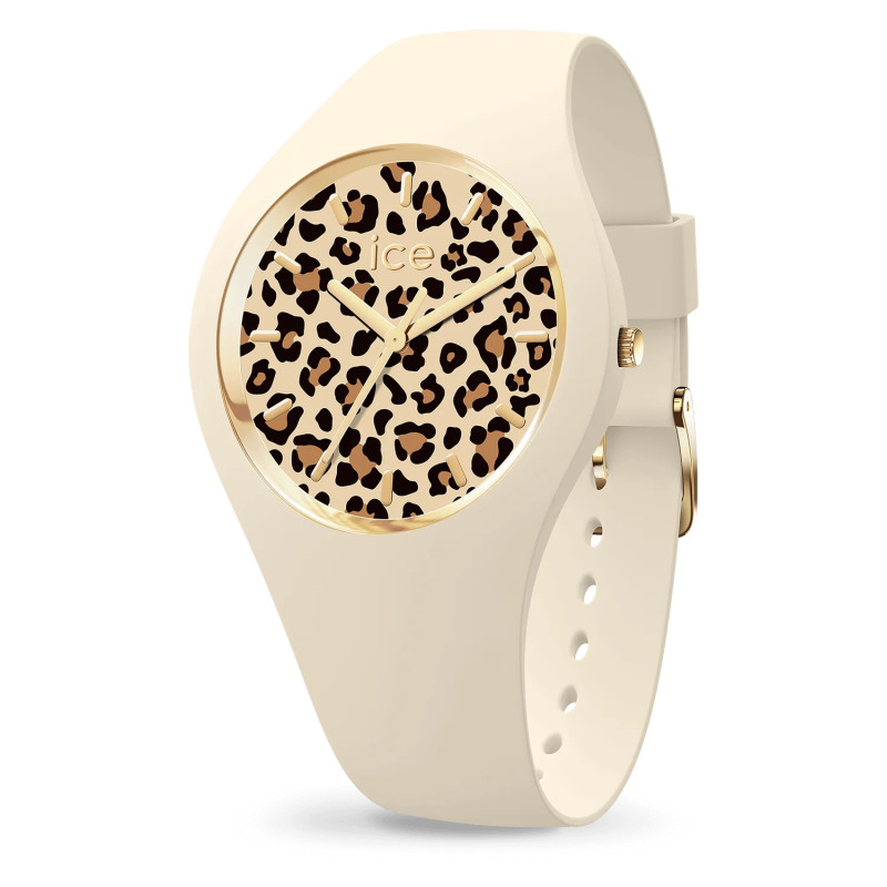 Montre Analogique Ice Watch Collection Ice Leopard Bracelet Silicone Beige