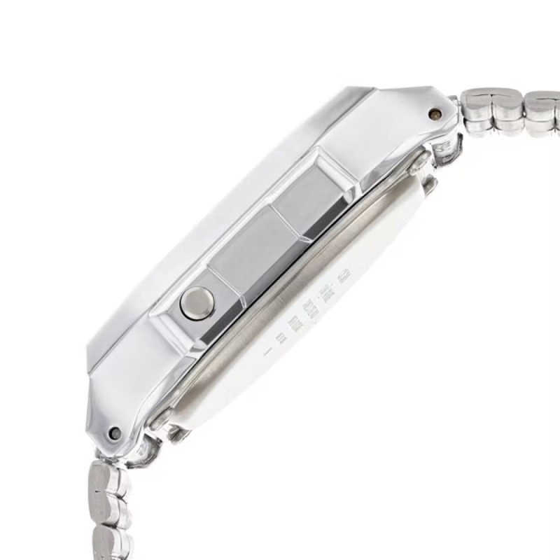 Montre digitale Casio collection Vintage bracelet acier argenté