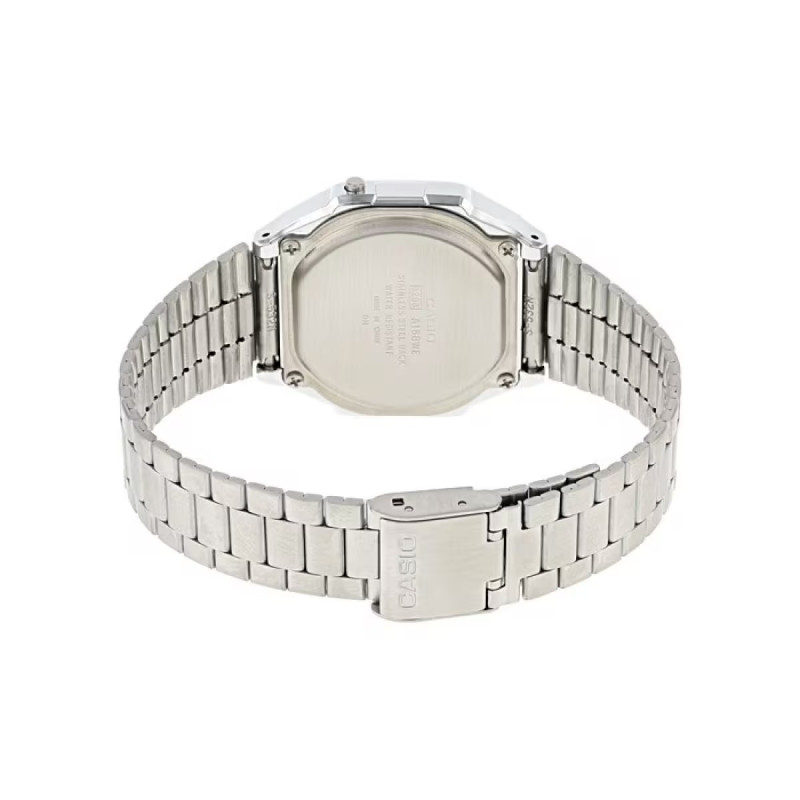 Montre digitale Casio collection Vintage bracelet acier argenté
