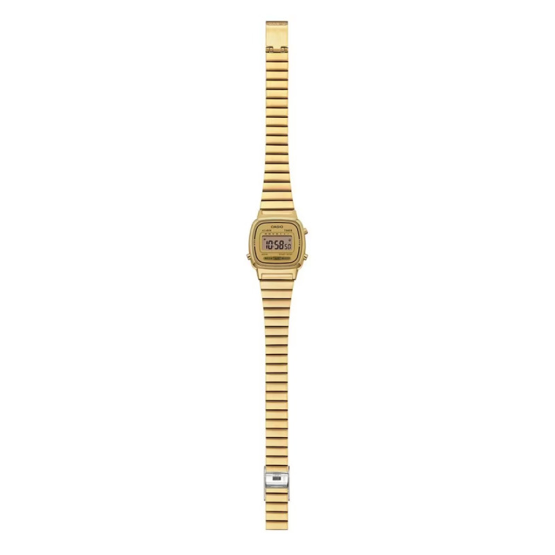Montre digitale Casio collection Vintage bracelet acier doré