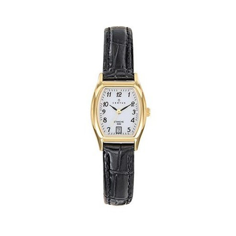 Montre analogique Certus bracelet cuir noir