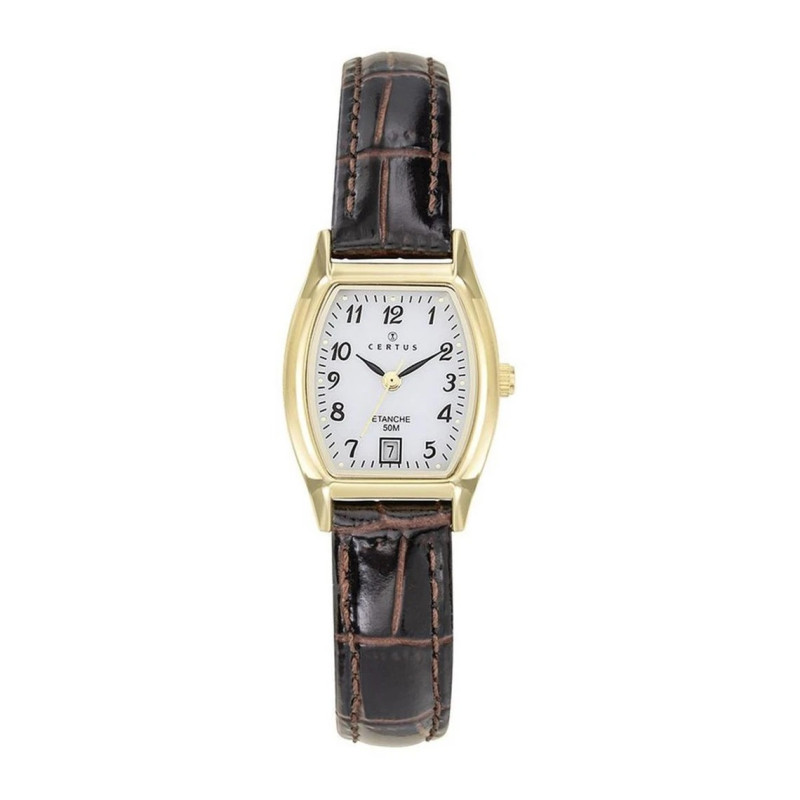 Montre analogique Certus bracelet cuir noir