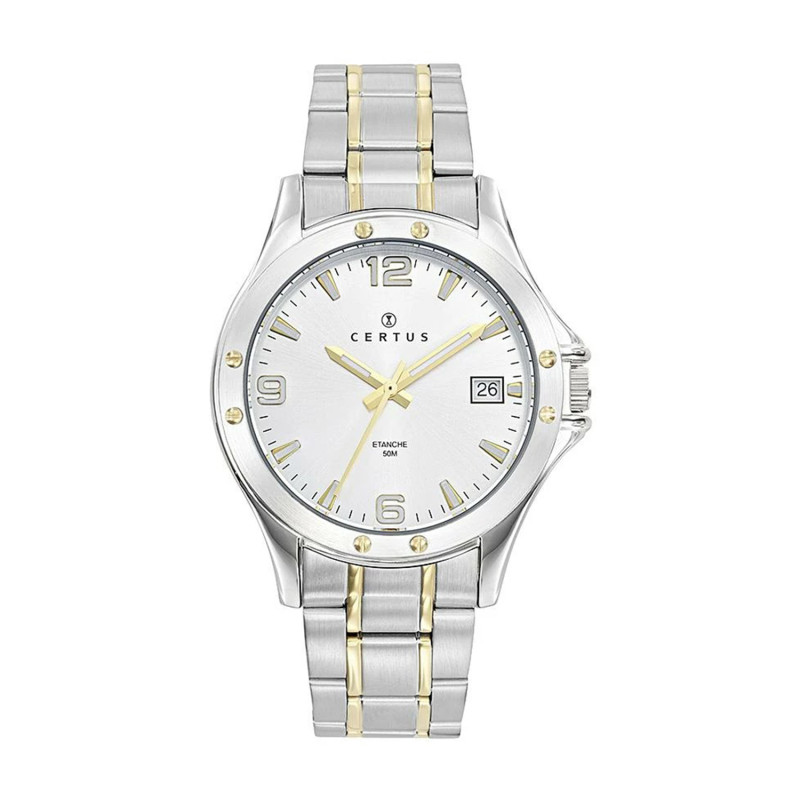 Montre analogique Certus bracelet acier bicolore